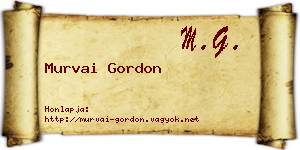 Murvai Gordon névjegykártya
